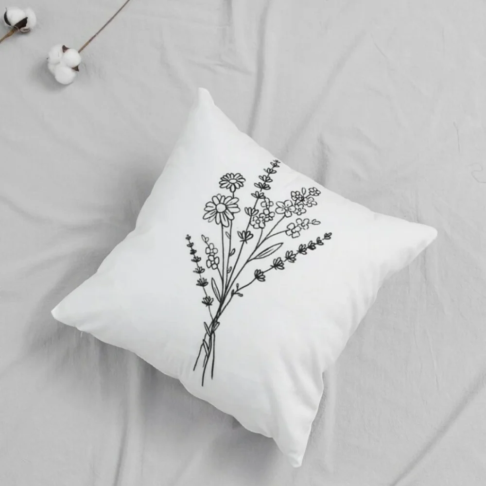NWT Home Decor Floral Bouquet Pillow Cover